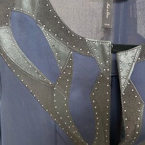 BCBGMaxAzria Blue and Black Studded Jacket